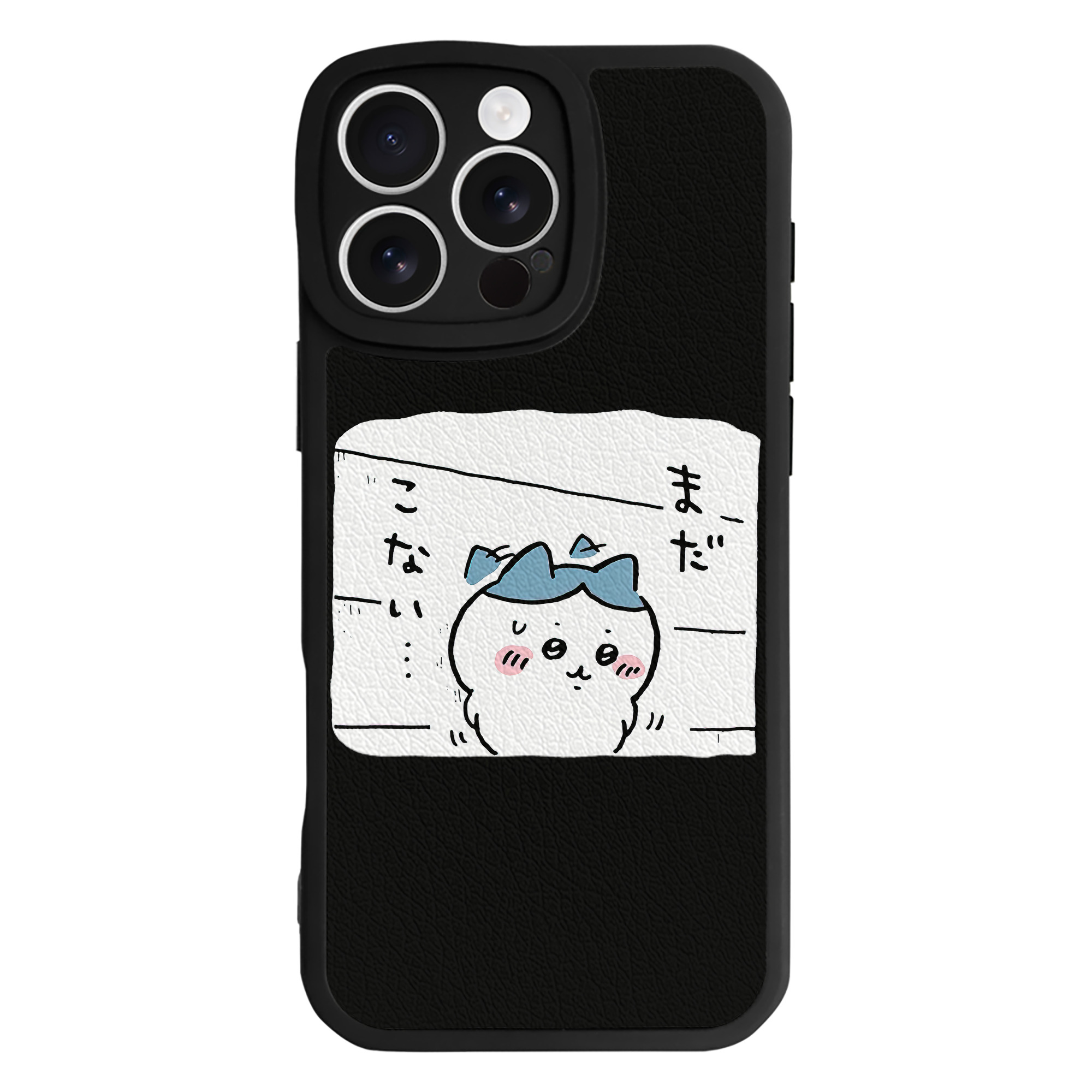 （画像用） ちいかわ ハチワレ Chii-kawa hachiware 【iPhone 16シリーズ対応】シリコンスマホケース（レザー調） 材質：シリコン